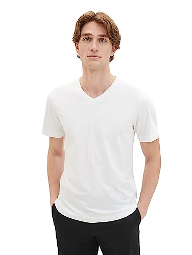 TOM TAILOR Herren Doppelpack T-Shirt mit V-Ausschnitt aus Baumwolle – Ansicht 6