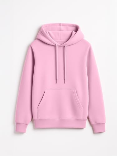 Image of JUNEBERRY Cotton Spun Casual Solid Full Sleeves Women Stylish Hooded Neck Regular Fit Hoodie for Winter