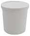 Dynalon 454435 PPCO Natural White Opaque Disposable Specimen Container with Lid, 2000ml Capacity (Case of 50)