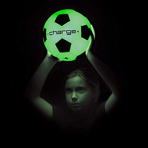 Chargeball Glow In The Dark Light Up Hand Stitched Size 5 Water Resistant Soccer Ball Pro Kit With Led Charging & Carrying Bag For 20 Second Recharge #TOP7