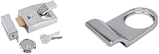 Yale P-89-SC-SC-60 Deadlocking Nightlatch, High Security, with Automatic Deadlock, 60 mm Backset & YES-CYLPULL-CH Essentials Rim Cylinder Door Pull, Great for External Doors, for Easy Door Closing