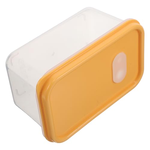 HEMOTON Contenedor para Sopa de 700ml en Plástico Amarillo, Adecuado para Preparar Comidas y Almacenar Alimentos en Congelador o Despensa Control de Porciones