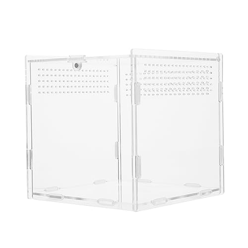 Toyvian Boîte Élevage Transparente pour Reptiles Lézard Boîte à Reptiles avec Aération Étui pour pour Stockage Et Nourriture