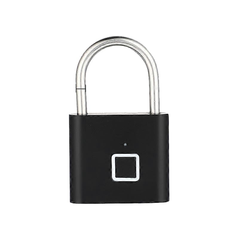 Cadenas empreinte digitale DWW Noir IP67 serrure rechargeable USB