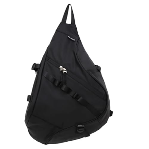 Rucksack Daypack Large Capacity Backpack Crossbody Chest Bag(Black)