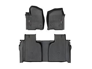 WeatherTech Revêtement de sol sur mesure pour Sierra/Silverado – 1ère et 2ème rangée (noir)