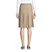 Lands' End School Uniform Women's Poly-Cotton Box Pleat Skirt Top of Knee 0 Khaki