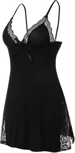 Women's Purple Lace-Trimmed Backless Skirt | Sleeveless Deep V-Neck, Spaghetti Strap with Bow – Spring/Fall Sleepwear3