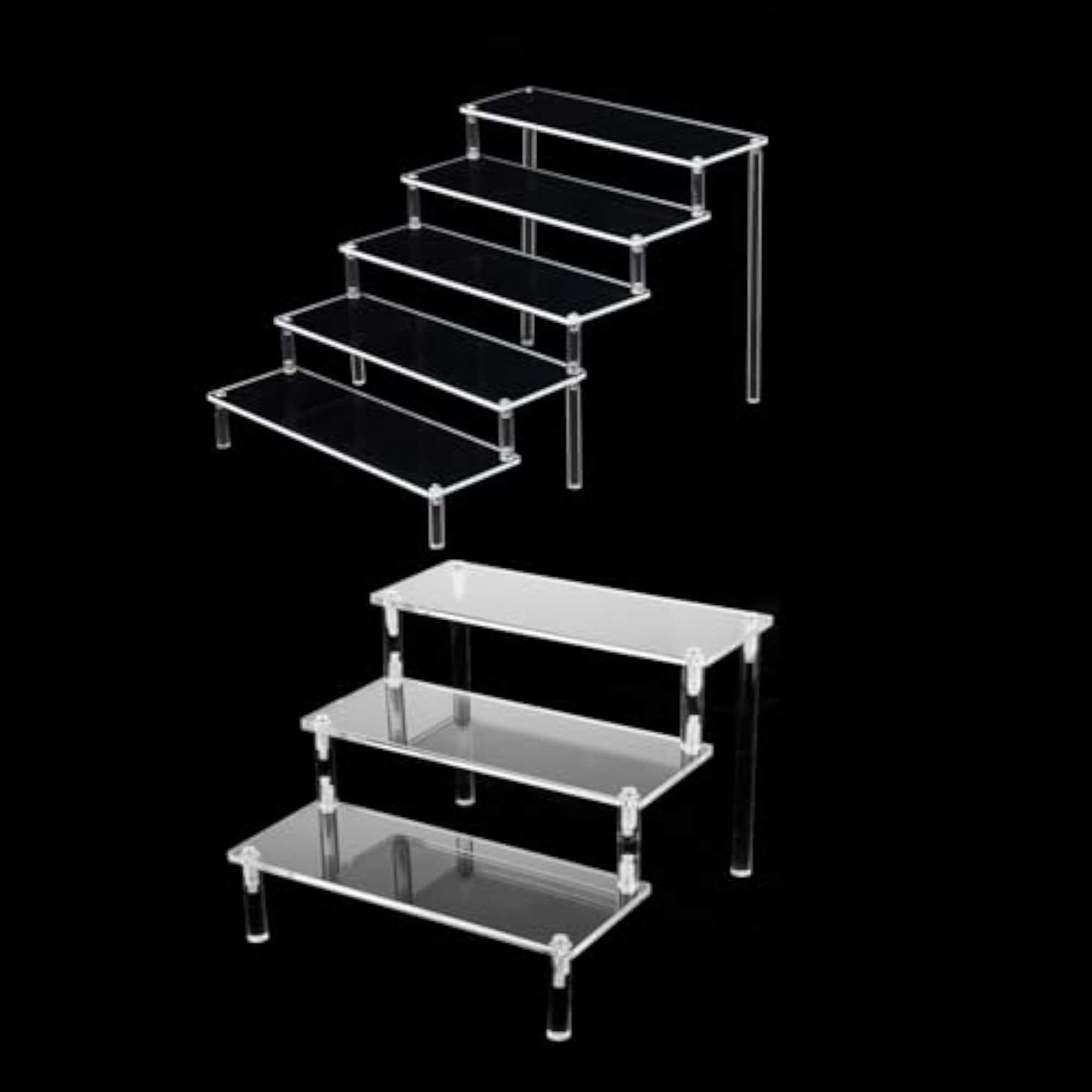 Pack of 2 Tier Acrylic Rack Perfume Makeup Organizer