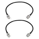 sourcing map 2PCS RG58 Coaxial Cable 1ft/0.3 M, BNC Male to BNC Male Coax Cable 50 Ohm Low Loss Cable for CB Radio, Ham Radio, Antenna Analyzer - Image 1