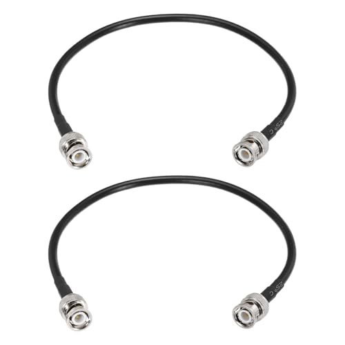 sourcing map 2PCS RG58 Coaxial Cable 1ft/0.3 M, BNC Male to BNC Male Coax Cable 50 Ohm Low Loss Cable for CB Radio, Ham Radio, Antenna Analyzer