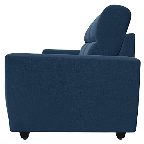 Image of Wakefit Sofa Set for Living Room | 3 Year Warranty | 3 Seater Sofa, Sofa Set, Wooden Sofa Set for Living Room, Three Seater Sofa - Belize (Fabric, Cobalt blue)