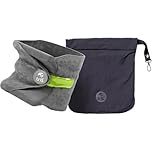 trtl Travel and Airplane Pillow - Real Sleeping Experience on Long Flights - Neck and Shoulder Support - Super-Soft, Lightweight, Easy-to-Carry, and Machine-Washable Flight Pillow - Grey