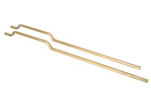 Image of Fancy 24 Inches Brushed Gold Finish Long Stainless Steel Cabinet Wardrobe Door Handles, Pull Handles for Wardrobe & Kitchen, Long Drawer Handles for Furniture (Pack of 3)