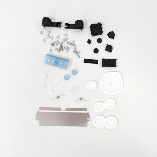 Image of Hzxkqmil Replacement Full Shell Case Kit for Gameboy Advance SP Console | Custom Transparent Housing DIY Clear Cover with Buttons Screws Repair Parts + Screwdrivers Tools for GBA SP (Blue Sparkle)