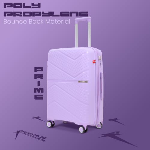 Image of Prime Trolley Bag Single Medium | Polypropylene Hard-Shell Luggage | Polypropylene Hard-Shell, Expandable, TSA-Type Lock, Anti-Theft Zip, 8 Dual Wheels