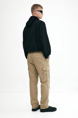 Image of Lymio Men Cargo | Cotton Cargo Pants for Men | Regular Fit High Rise Solid Pants (117-120)