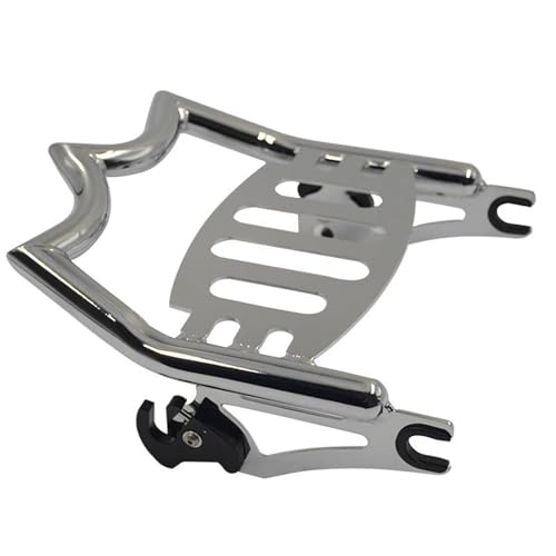 Portaequipajes de acero cromado estilo corona para Harley Road King Glide 2009-2024