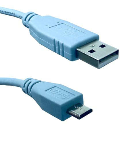 Aexus Cisco Console Cable | USB Type A to USB Micro-B 6 ft (1.8 Meters) | CAB-USB-UB= | USB 2.0