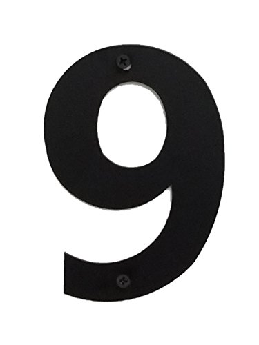 Bookishbunny - Placa de Metal Negro con números de Hierro Forjado para casa o casa de la Calle, 15,24 cm o 30,48 cm de Alto