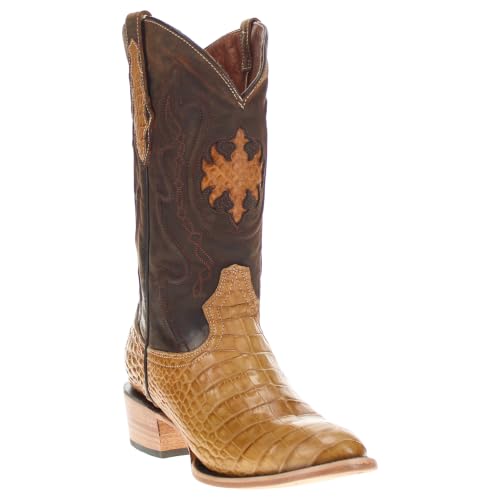 Image of Vaccari Men's Travis Genuine American Alligator Belly Leather Western Cowboy Boots