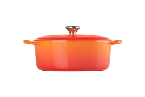 Image of Le Creuset Flame (Set of 5) Round Casserole, Oval Casserole, Salt Mill, Pepper Mill, 1 Ramekin Gift Set