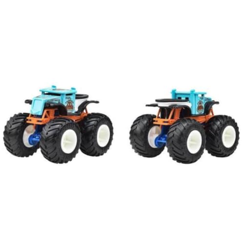 Image of Hot Wheels Monster Trucks Poo Poo Platter Vs Fruit Smasher Demolition Doubles 2026 1:64 Scale 3+ Ages - Multicolor