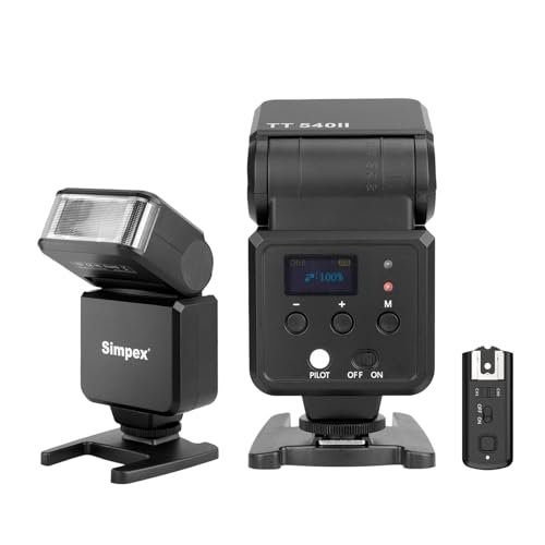 Image of Simpex TT 540 II on Camera Flash with in Built Lithium-ion Battery that Supports USB-C Charging, 2.4 Ghz in Built reciever for Wireless triggering and a Universal hot Shoe Design.