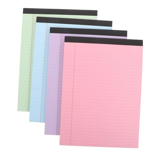 Gogogmee 4枚入り ノートリーガルパッド:a4 ライティングパッド - 大学罫線入りメモ用紙 オフィス 自宅 学校用 - 仕事 勉強用品 11.7 X 8.5インチ