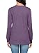 CATHY Womens Long Sleeve Shirts Dressy Casual Henley Tops Fall Fashion 2026 V Neck Button Up Blouses, 2XL, Shallow Purple