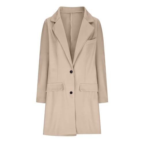 Winter Coats For Women 2023 Trendy Fashion Long Sleeved Mid Long Coat Single Breasted Suit Jacket3