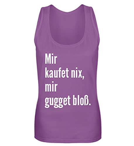 Éponge de la Queue débardeur femmes violet col rond avec motif imprimé