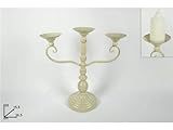 DUE ESSE CHRISTMAS SRL Kerzenleuchte, Antik-Eisen, 3 Stück, 38 cm, wie Foto, Einheitsgröße