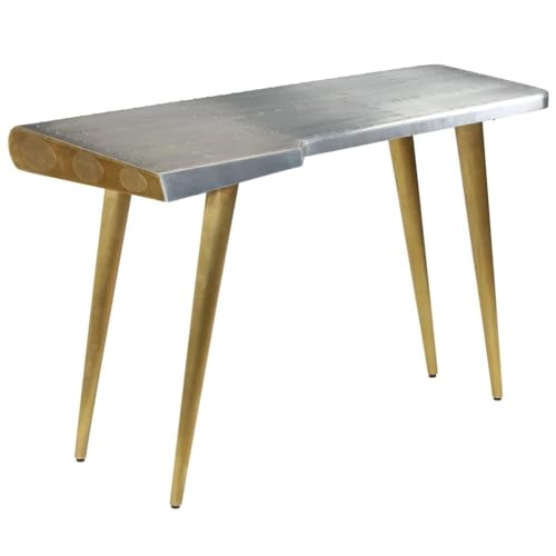 Helloshop26 Bureau Table Meuble Travail Informatique aviateur Avion Vintage Style aviateur 120 cm...