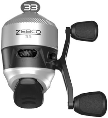 Zebco 33 Spincast Fishing Reel, Size 30 Reel, Right or Left-Hand Retrieve, 10-Pound Cajun Fishing Line, Silver/Black (Clam Packaging)