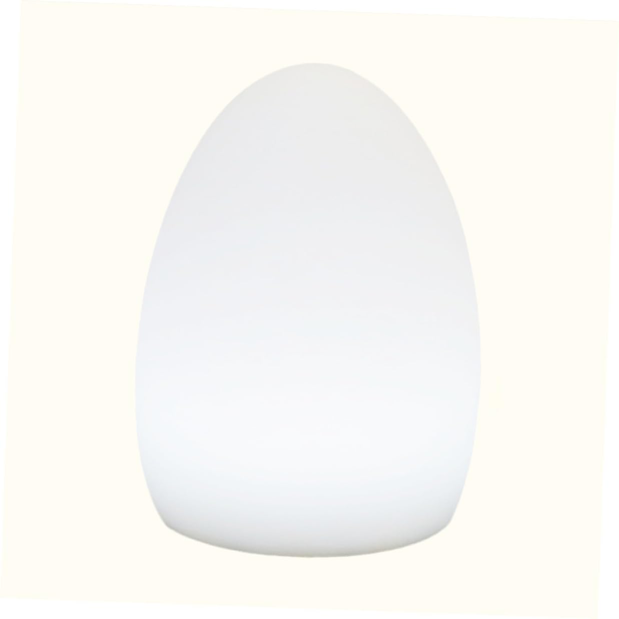 Anneome Lampada da Tavolo Ricaricabile USB a Forma di Uovo LED Colorata Luce Notturna in Plastica Bianca Dimensioni 10x15 Cm per Casa e Bar