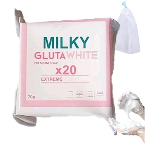 Image of Milky Gluta 𝐖hite Soap 20x Extreme 𝐖hitening, Skin Natural Milky Glutamilk Premium Soap, For Face & Body, Deep Cleanse, Exfoliate (1PCS)