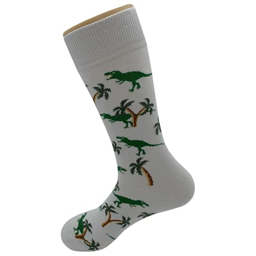 Lone T-Rex Dress Socks Funny Novelty Crazy Fun Design Men Size 8-12 Cotton Casual Crew Colorful Funky Fancy Socks Gift for Men3