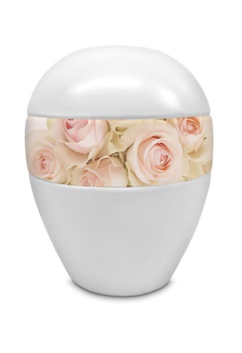 Urne funéraire en porcelaine Roses pour honorer sa mémoire avec douceur