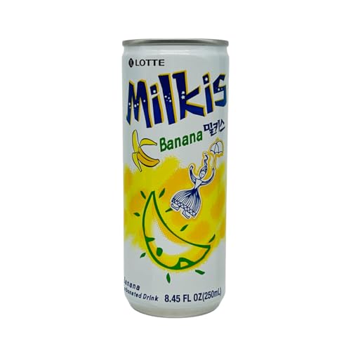 Lotte Milkis Soda Beverage, Banana, 8.5 Fluid Ounce (Pack of 6), ...