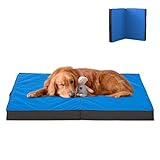 PETABBY Outdoor Dog Bed for Large Dogs, Waterproof and Portable with Washable Cover, Foldable Cooling Orthopedic Bed for Outside and Indoor Use, 35" All Weather