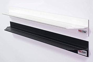 Magtray Magnetic Aluminum Eraser and Marker Tray has Various Lengths in Various Finish Colors, is Made in The USA, and has Strong Magnet Backing. Note Not for Glass Boards 36 Wide White
