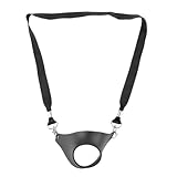 ブラック ワイングラスホルダーストラップ ワインスリングヨーク グラスホルダーサポートネックストラップ 誕生日カクテルパーティーツール ポータブル