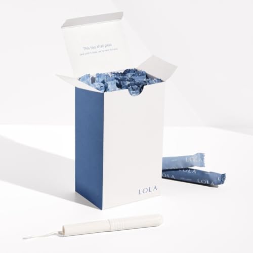 LOLA 100% Organic Cotton Tampons with Cardboard Applicator 36 Count (2 Packs of 18) - Tampons Regular Period Feminine Hygiene Products HSA FSA Approved Products Feminine Care