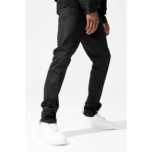 Men's Jeans - Jet Black, Slim Fit, Size 44W x 32L3