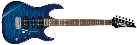Ibanez 6 String Solid-Body Electric Guitar, Right, Blue (GRX70QATBB)