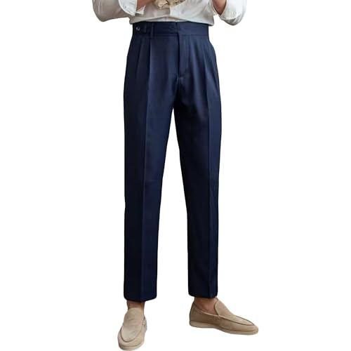 Men's Stylish Casual Dress Pants Summer Solid Color Suit Pants Comfortable Straight Fit Work Pants​