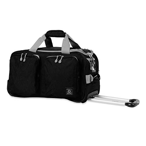 J World New York Duane Wheeled Duffel Bag, Black, One Size