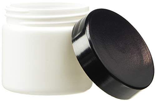 Tarro plast blanco avec couvercle noir de 125ml lot de 20 pièces pour cosmétique maison