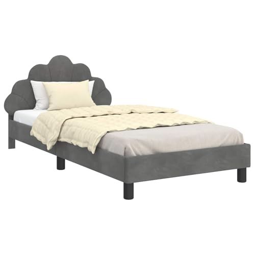 VidaXL Cama para niños con cabecero Gris